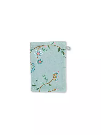 PIP STUDIO | Guanto da bagno LES FLEURS 16x22cm Bianco | hellblau